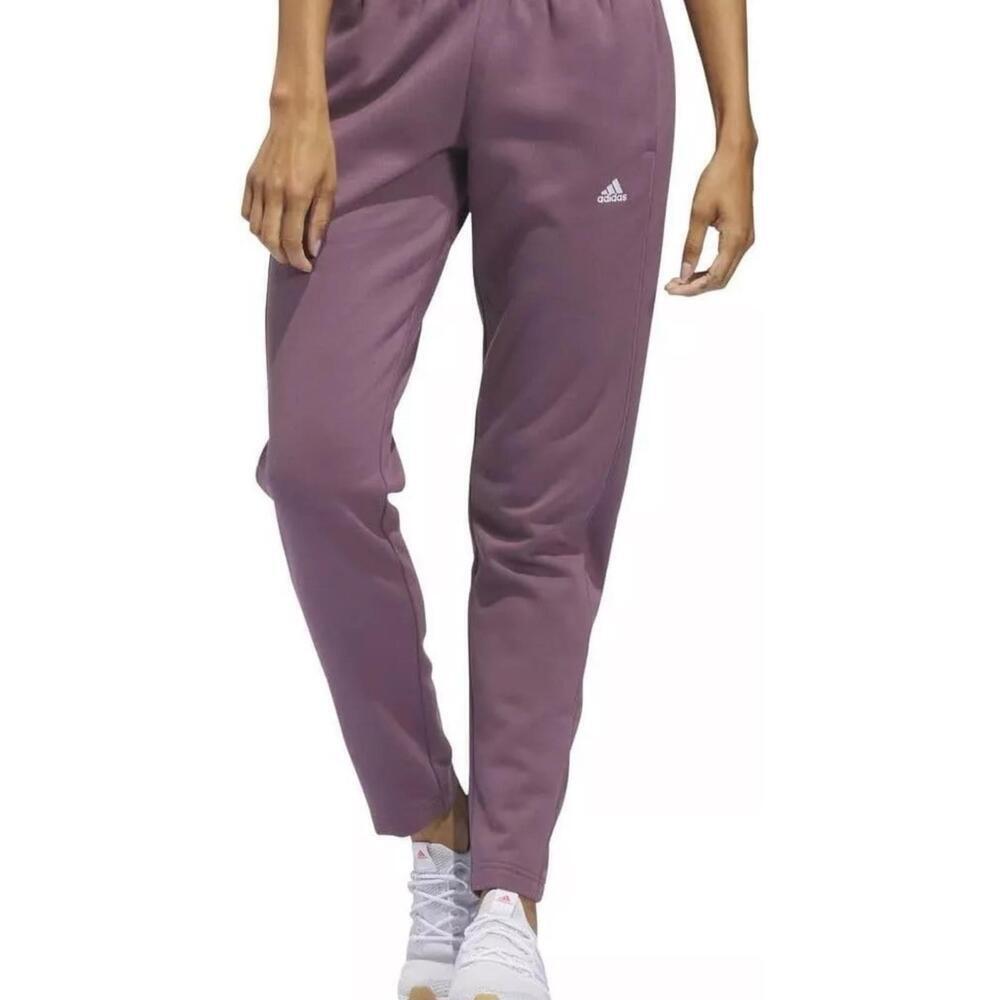adidas Womens Relaxed Fit Tapered Legs Fleece Pant, Size M.  AX
